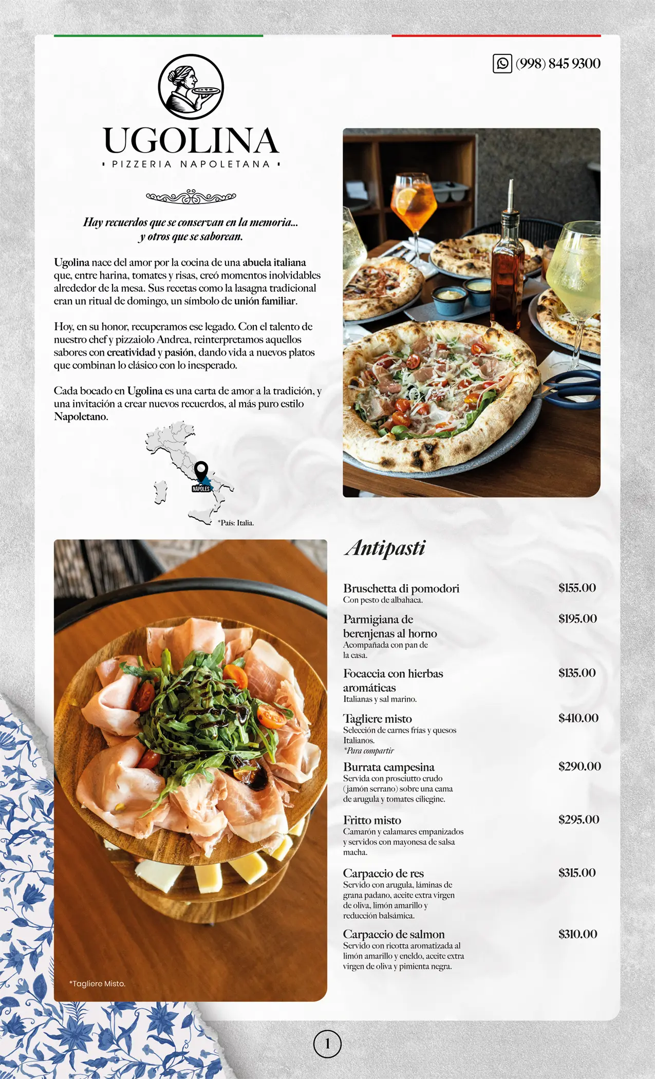 MENU UGOLINA - ALIMENTOS - 25 - TAMAÑO OFICIO